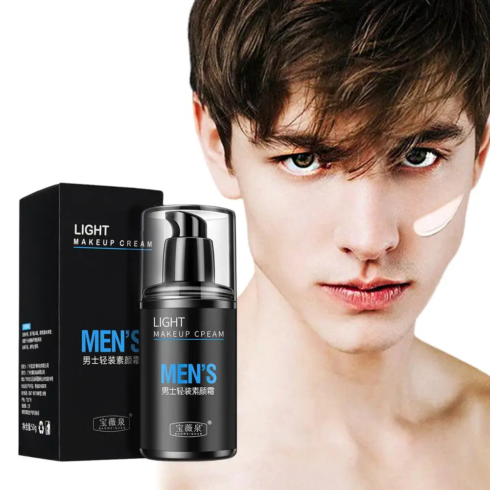 50G Men's Makeup Cream Moisturizing Face Cream Concealer Makeup Cream Men BB Cream Waterproof Foundation For Face Concealer