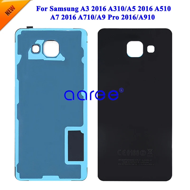 Back Glass housing For SAMSUNG A3 2016 A310 A5 2016 A510 A7 2016 A710  A9 Pro 2016 A910 Back Housing Door With adhesive