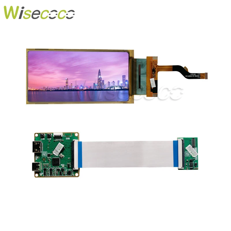 Wisecoco 6 Zoll flexibles oled Display biegbar rollbar 2880x1440 Himbeer Pi 4 Amoled Bildschirm Mipi Treiber Board 1000nits