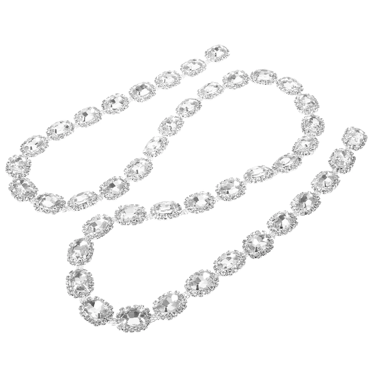 

Rhinestone Chain Embellishments Crystal Trim Jewels Craft Bling Hair Gems Decorate Belt Dress Accessories Strips