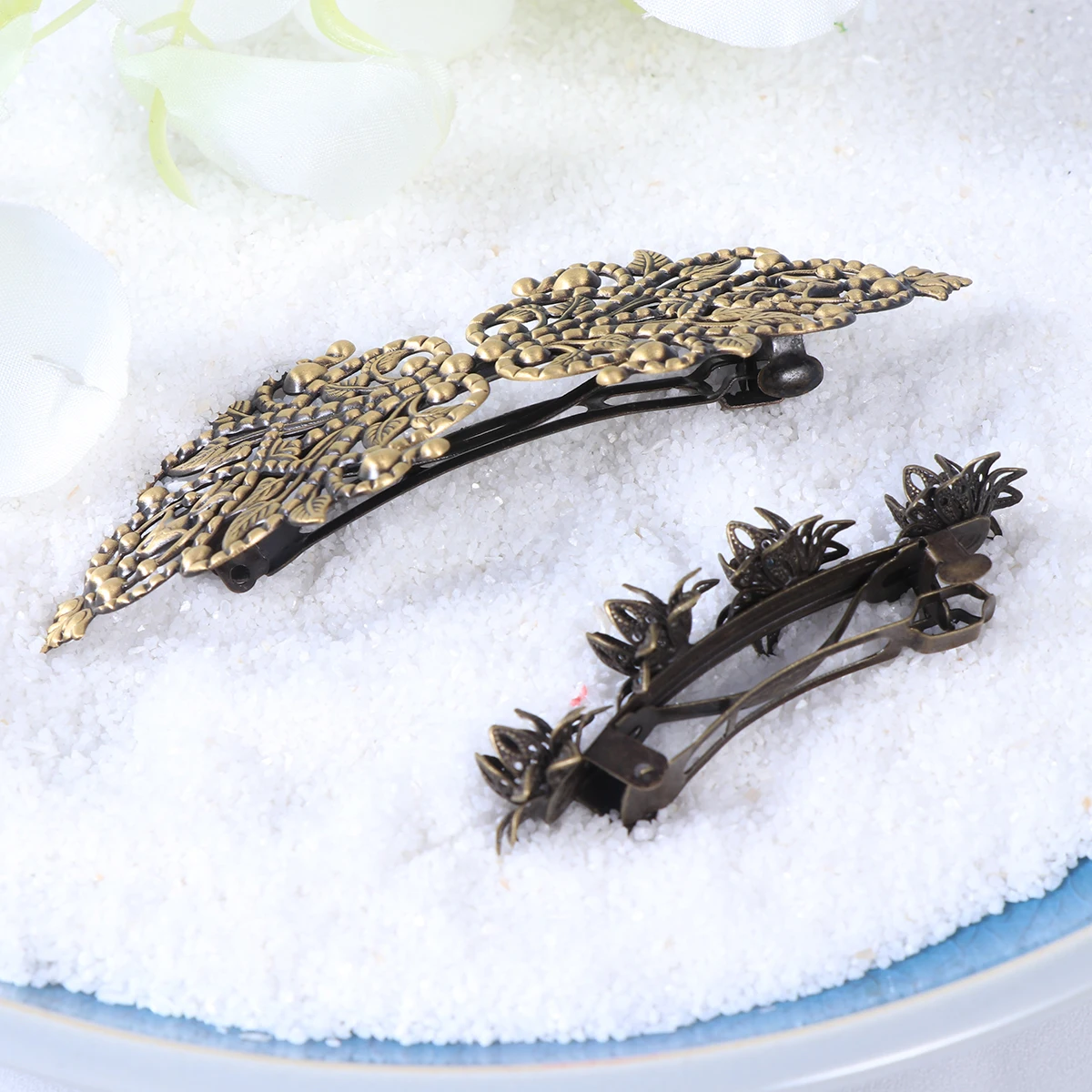 

2 Pcs Clips Retro Hair Clip Women Hairpin Women Hair Clip Lotus Flower Styling Aid Durable Metal