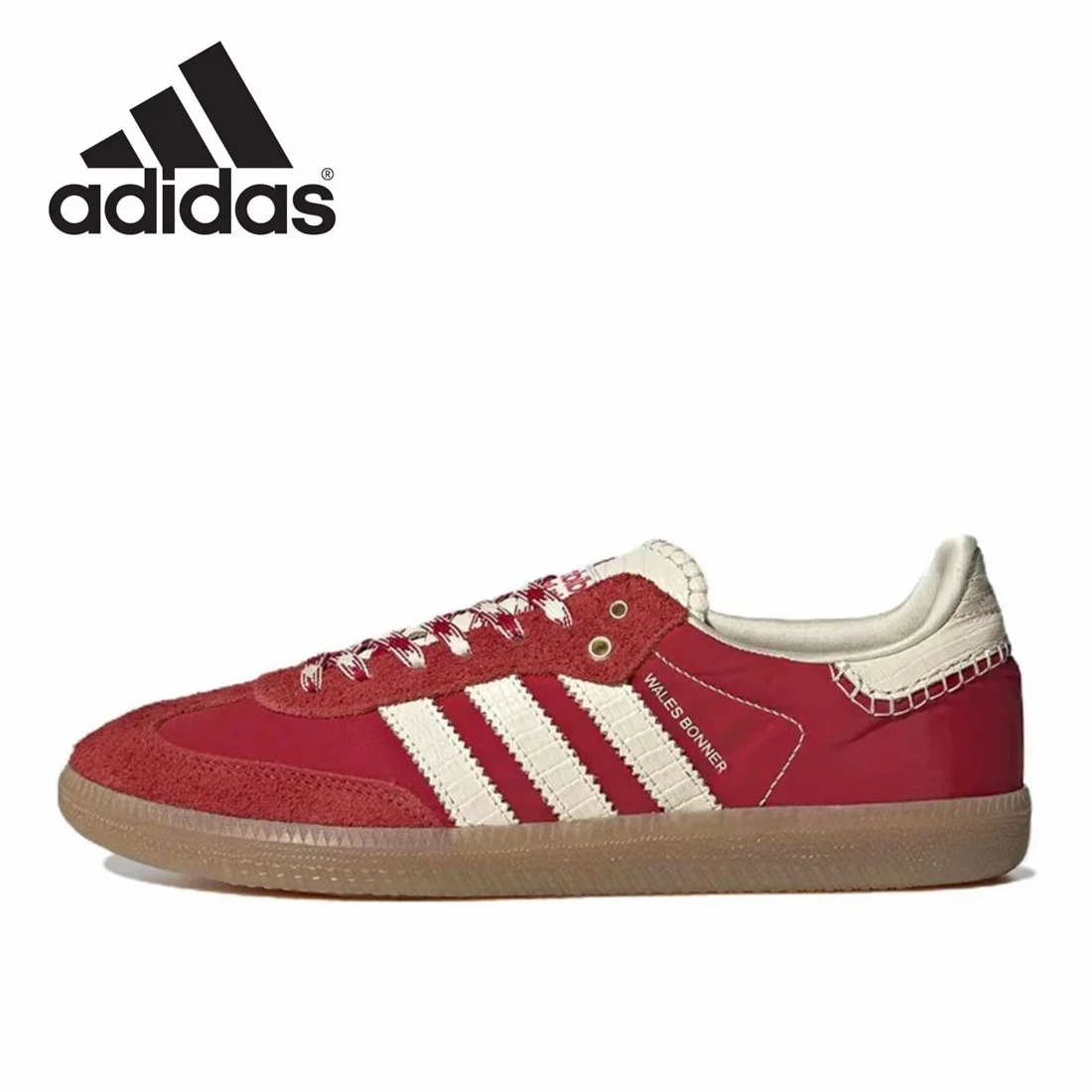 adidas Samba Wales Bonner Red White German Training Gazelle Shoes Retro Versatile Sports and Casual Board Shoes sneakers