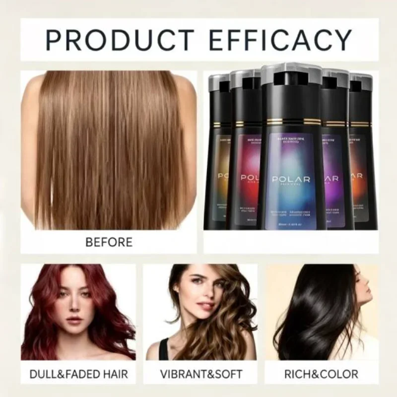 Easy To Operate Fast Hair Dye Shampoo Quick Color Change Hair Dye Products Natural Plant Gray Hair Covering Hair Care Products