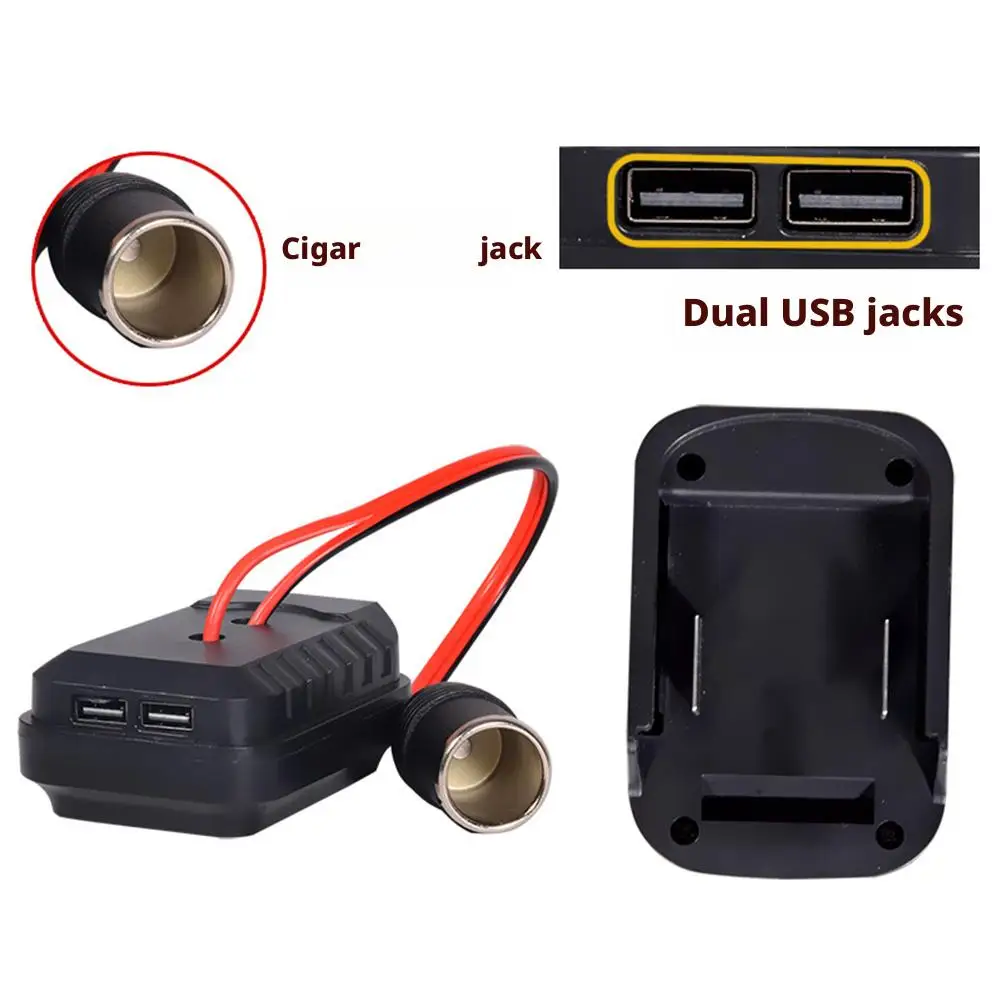 Lithium Battery To Cigarette Lighter Socket Fan Inverter Lithium Battery To USB Charger Data Converter