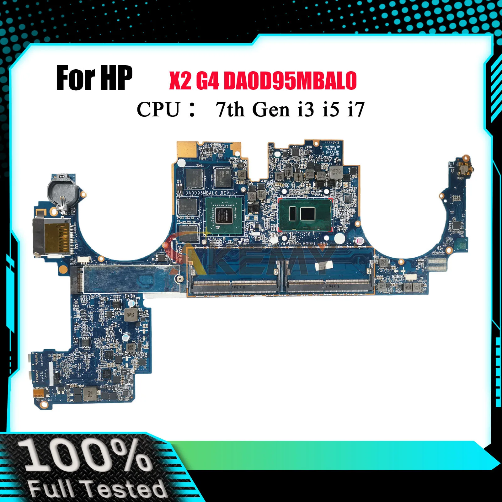 

DA0D95MBAL0 для ноутбука HP ZBook X2 G4, материнская плата L03242-001 с процессором i5 i7 Quadro M620, 100% полностью протестирована
