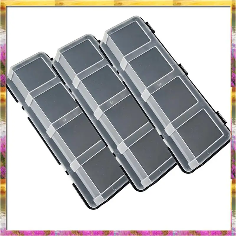 Aug. 3Pcs Parts Storage Box Plastic Screw Organizer Box With 4 Compartment Tool Part Container Bin With Lid Storage Case