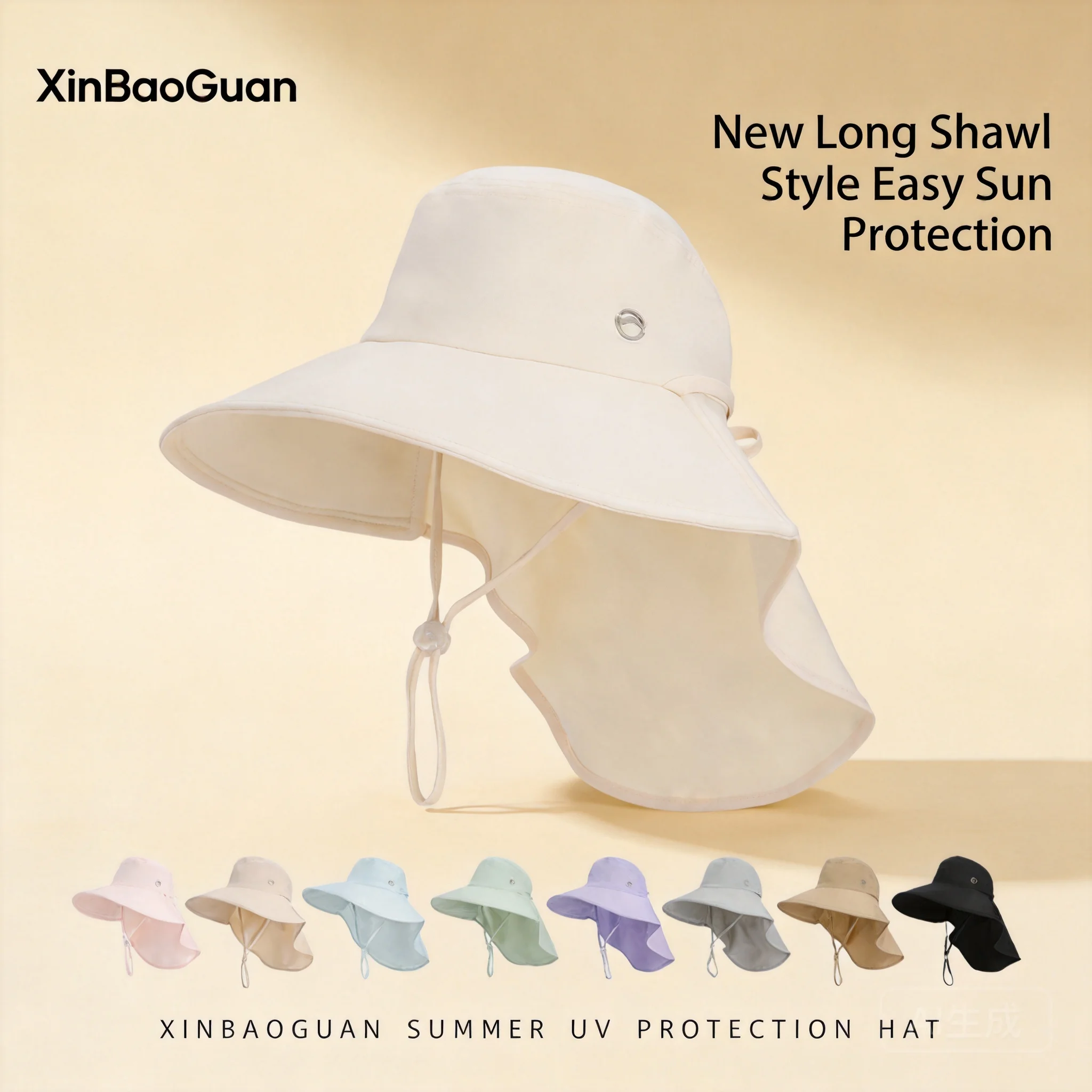 100 Percent Cotton Womens Wide Brim Bucket Hat With Ponytail Hole Neck Flap Summer Outdoor Uv Protection Sun Hat Multiple Colors