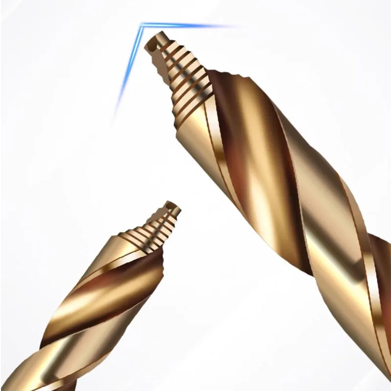 Cobalt Step Twist Drill Bit, M35 High Speed Steel Straight Shank Drill (3-13mm) for Metal Stainless Steel Iron