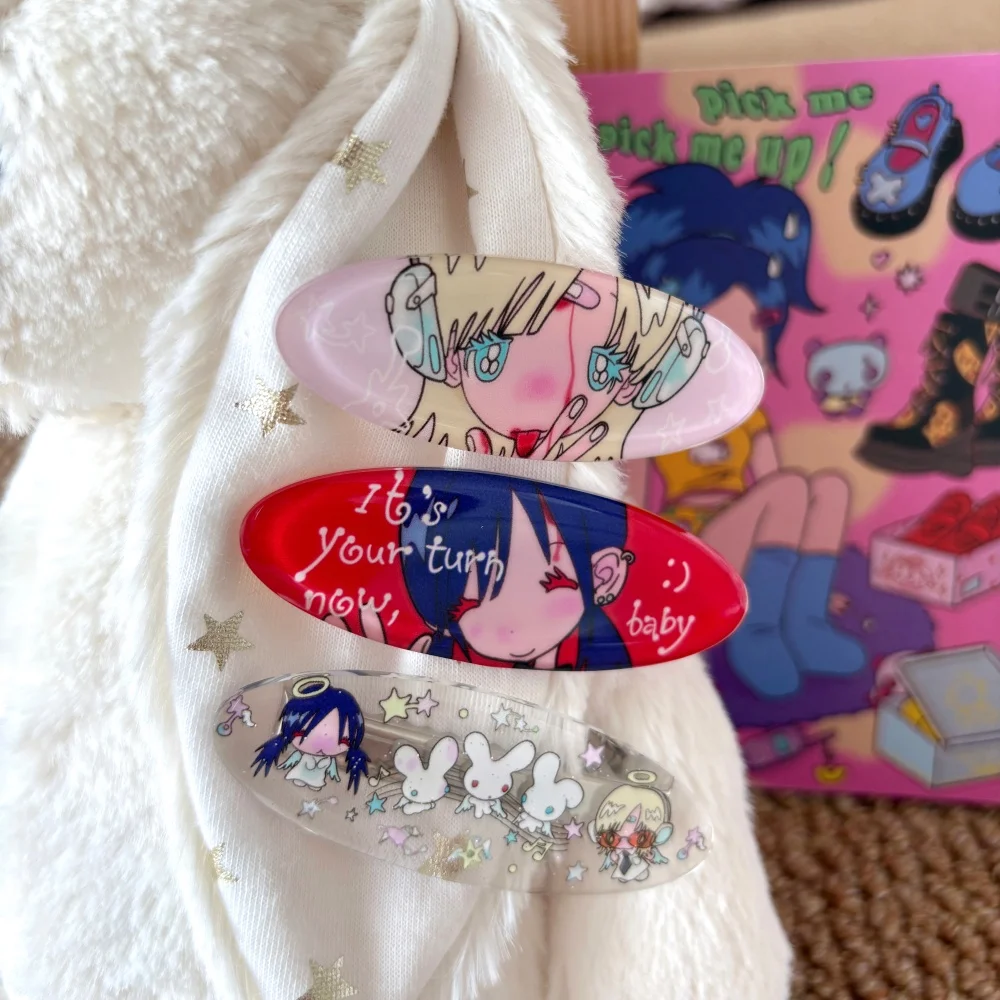 

Kawaii оригинальный акриловый капельный клей, сверкающий порошок, модные заколки для волос, милые y2k субкультура, головной убор для девочек, украшения, аксессуары