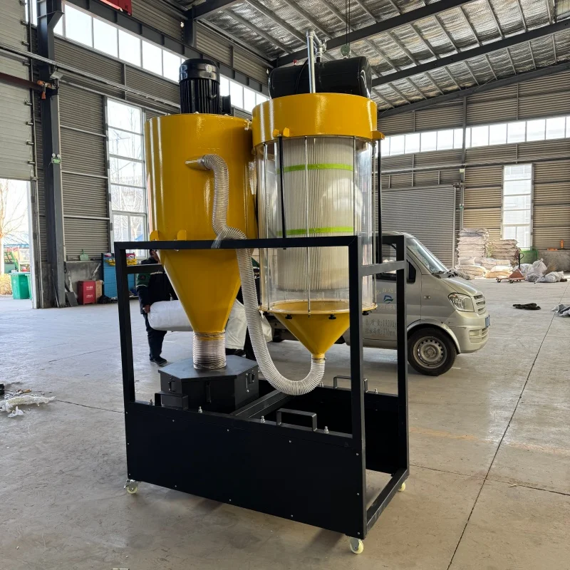 Low-Maintenance Dual-Stage Cyclone Dust Collector for Wood Workshop Sawdust Removal