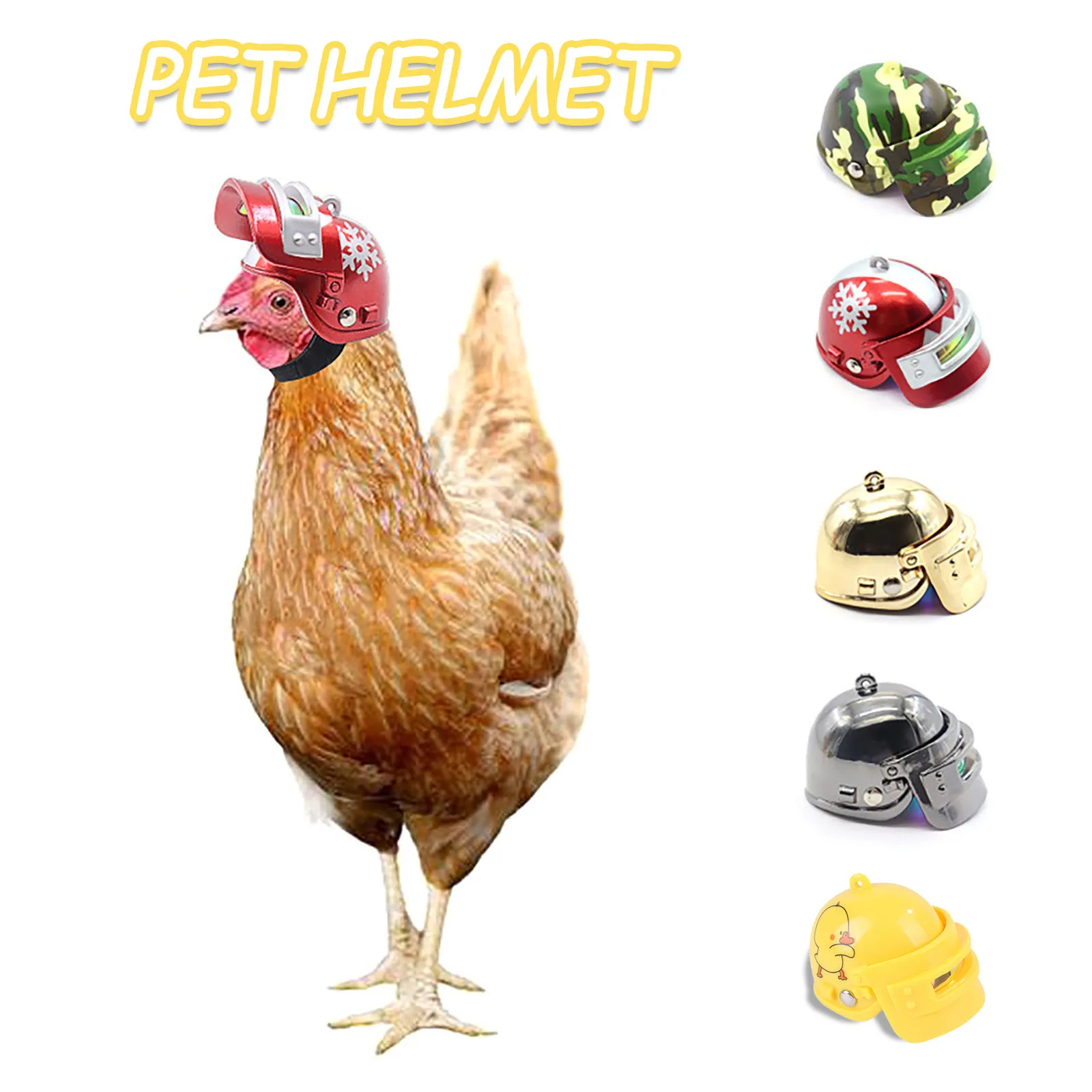 Pet Poultry Bird Helmet Cap Pet Chicken Helmet Small Duck Headgear Hat Caps Head Protector Pet Supplies Costumes