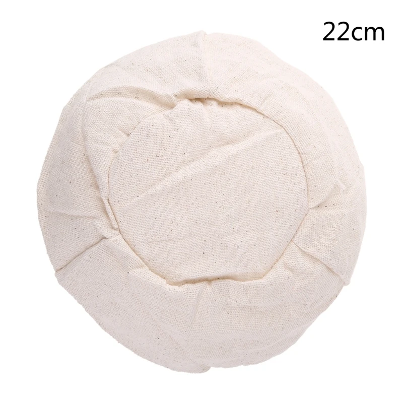 Rotondo Cestino per correzione del pane Fodera in tessuto Rattan Cottura della pasta Cestino Copertura Rattan naturale Panno