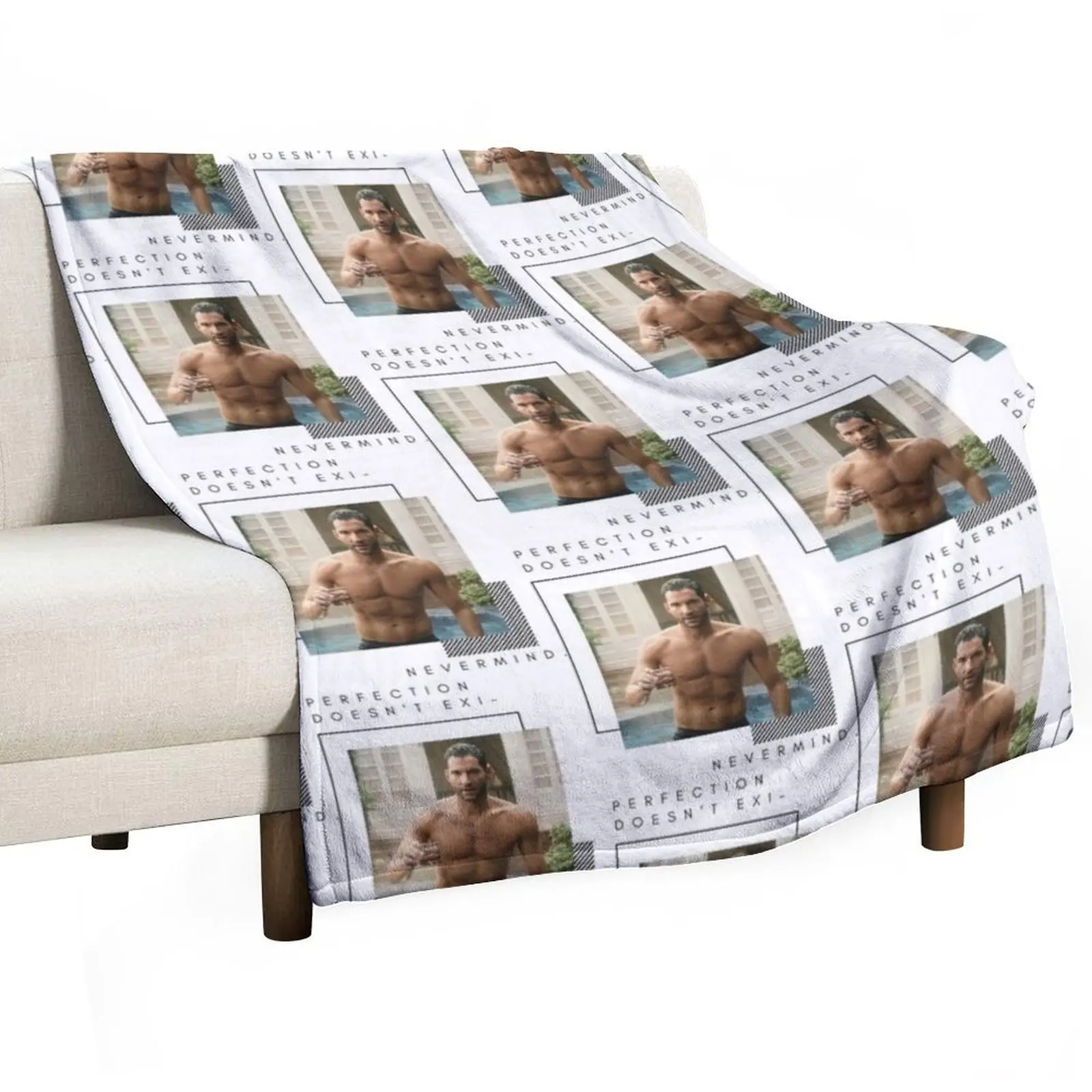 Perfection Doesnt Ex- Lucifer Throw Blanket valentine gift ideas Heavy Flannels Decoratives Personalized Gift Vintage Blankets