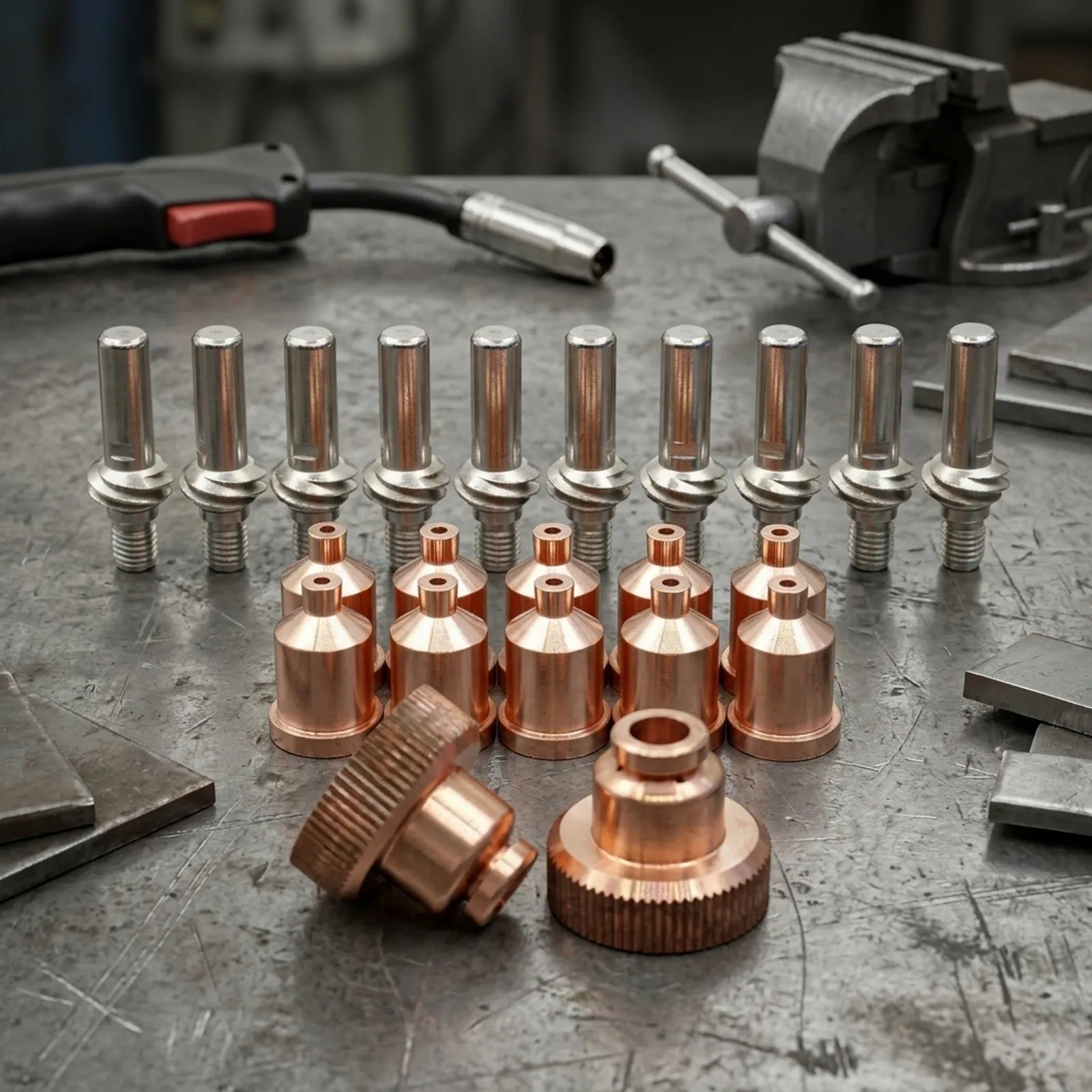 Cutting for torch Consumables 22 Pcs Electrode Ref Guard Ref KP2845-1 KP2845-8 for plasma WSP-24017 Tool for durable Hot Kit