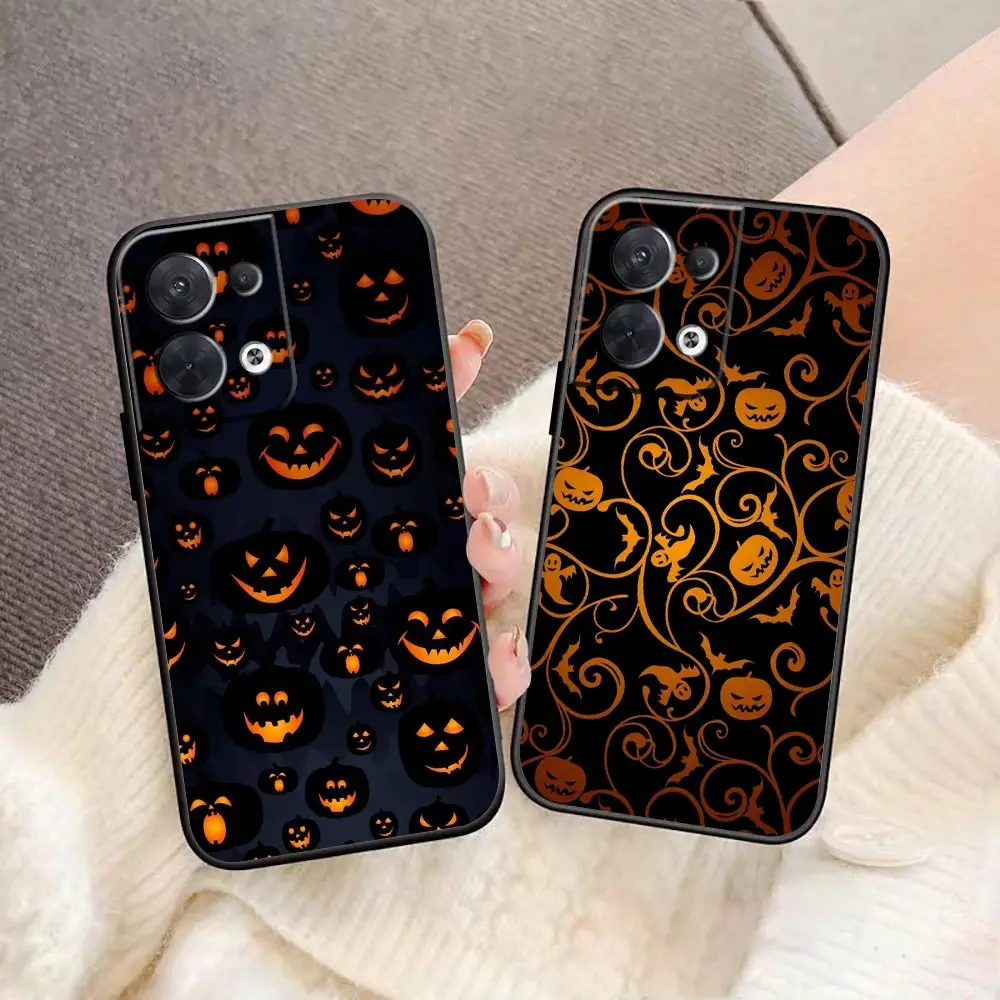 Happy Halloween Pumpkin Castle Phone Funda Coque Case For OPPO FIND X5 X3 X6 RENO 10 8 7 7Z 2Z 6 6Z 5 4 Lite Pro Plus Case Shell