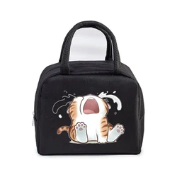 Borsa per il pranzo isolata Cartoon Anime Cat Insulation Bento Pack Women Multi-function pasto Pack School Student Bento Lunch Handbag