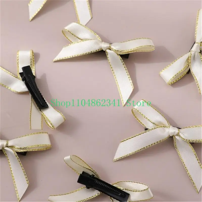 5asd 15Pcs Mini Bow Hair Clip Ribbon Hair Bow Non Slip Hairpins Accessories