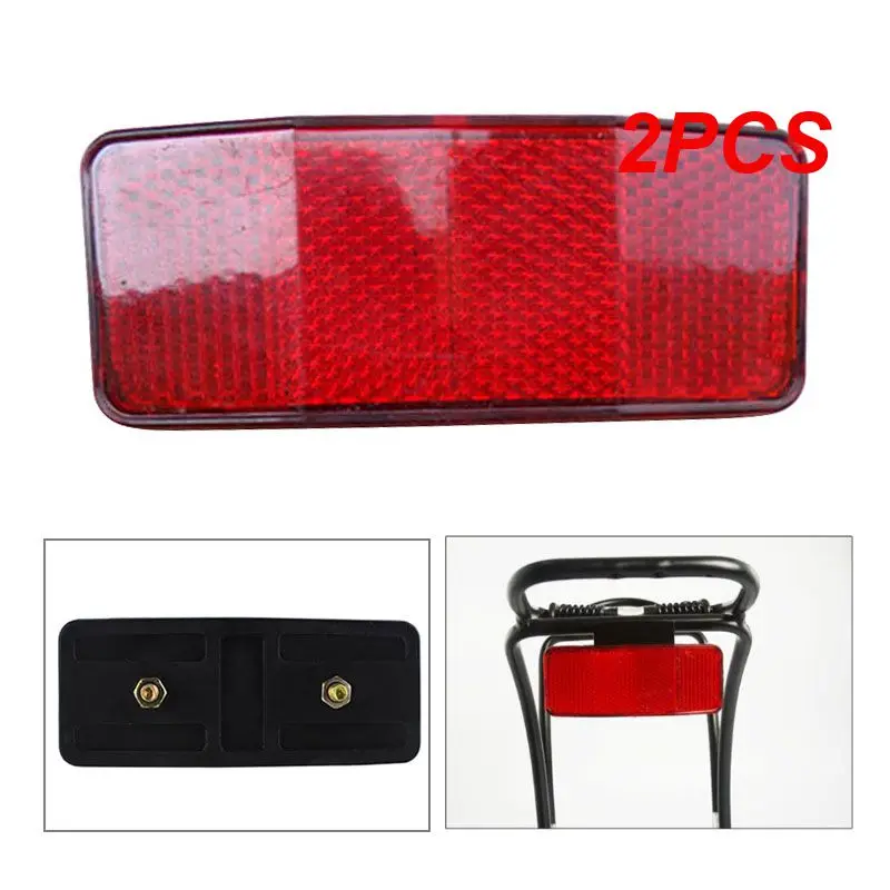 

2PCS Bike Cycling Rear Reflector Tail Light For Luggage Rack NO Battery Aluminum Alloy Reflective Taillight Bike