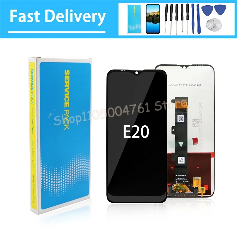 Pantalla de 6,56 pulgadas para Motorola E20, montaje de digitalizador con pantalla táctil, piezas de repuesto para MOTO E20 XT2155-1 XT2155-3