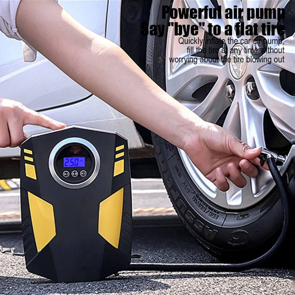 Digital Tire Inflator DC 12 Volt Car Portable Air Compressor Pump 100 PSI Car Air Compressor for Auto Car Motorcycles Bicycles