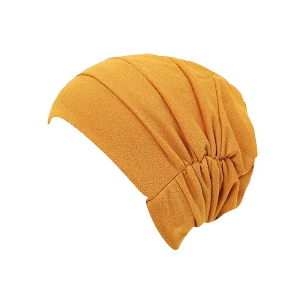 

New Vintage Hijab Caps Wrap Style Elastic Twist Knot Turban Hat Soft Polyester Breathable Head Cover Women Headwear
