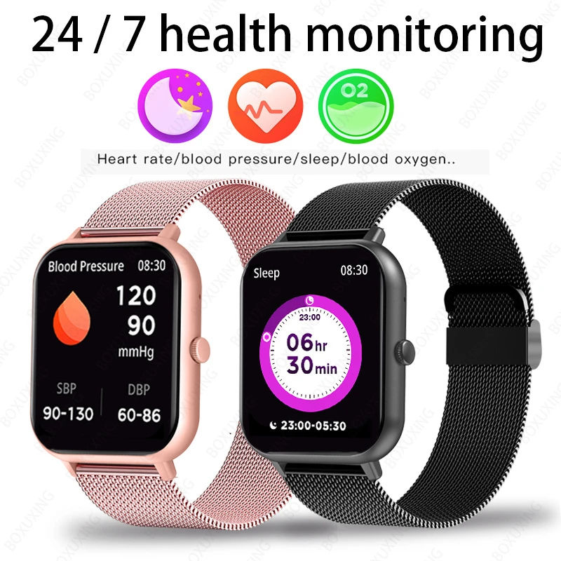 Para Xiaomi Huawei IOS 2024 nuevo reloj inteligente hombres mujeres ritmo cardíaco presión arterial Fitness Tracker Bluetooth llamada Smartwatch