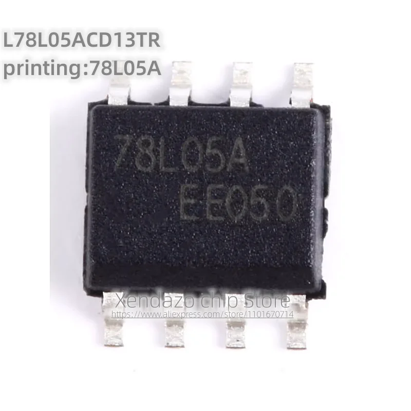 10pcs/lot L78L05ACD13TR printing 78L05A SOP-8 package Original genuine Voltage regulator chip