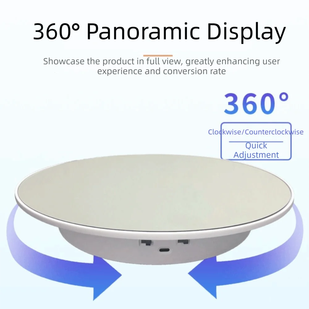 360-Degree Rotation Rotating Display Stand USB Powered Stable Load-Bearing Photography Display Turntable Uniform Smooth Rotation