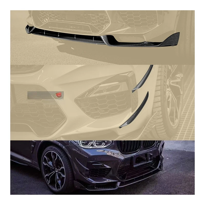 

New 19-21 X3M X4M F97 F98 Carbon Fiber Front Lip Exhaust Bolt-On Universal Fitment