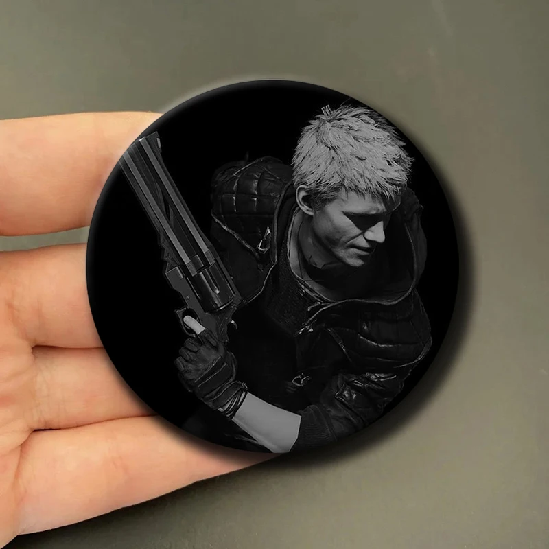 Game Devil May Cry Demon Hunter Anime Soft Button Pin Hot Game Character Brooches Badge Bag Decor