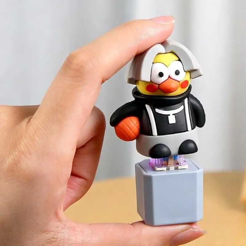 New New Cartoon Chicken Fidget Toy Keychain With Sound Light Effects Stress Relief Backpack Decoration Gifts For Kids Fans