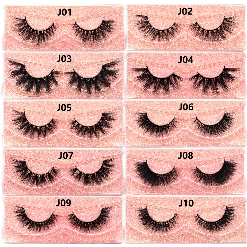 Pestañas postizas FOXESJI 3D de visón, esponjosas, gruesas, cruzadas, naturales, suaves, set de maquillaje para extensión 5
