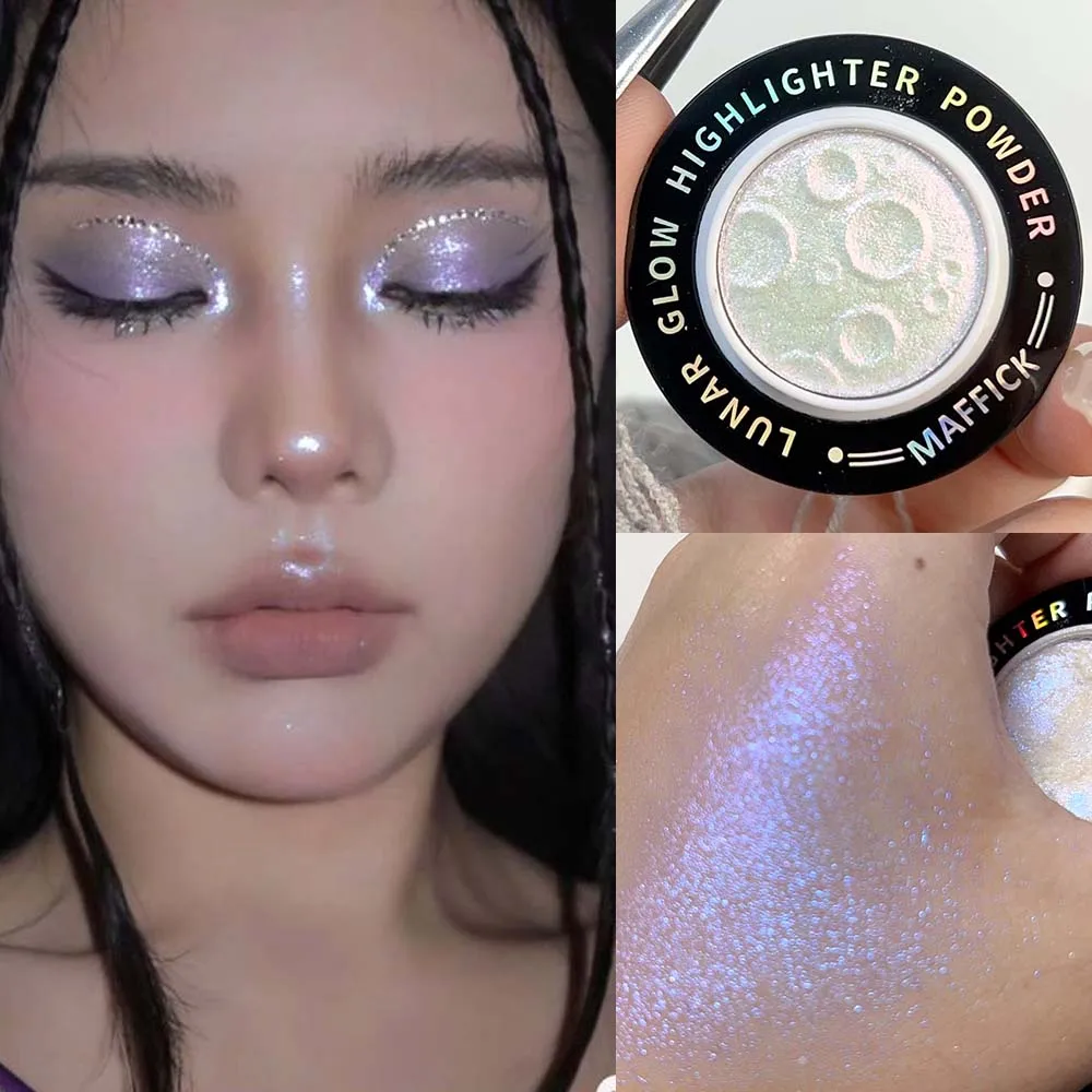 Planet Highlighter Powder Radiant Shimmer 3D Sparkle 3 in 1 Fairy Powder Beauty Brighten Face Shading Contour Highlight Makeup