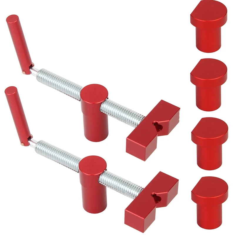 

Woodworking Desktop Clip Fast Fixed Clip Quick Fixture Clamping Tool For 20MM Hole Woodworking Bench Dog Tool Easy Install -Red