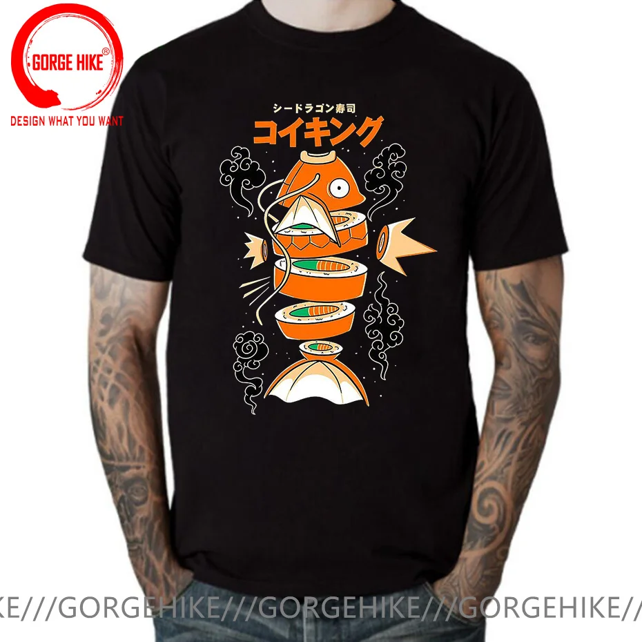 Japanese Style Fresh Fish Slices Sushi T-Shirt Man Cotton T Shirt Men Oversized Classic Funny Graphic Tees Summer Tops Tee Shirt