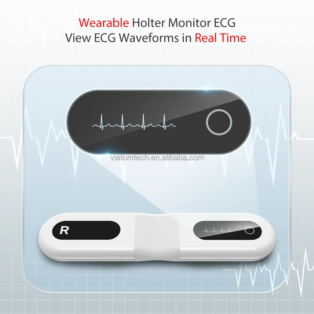 Wellue ER1-LW 24/72 Hour Home Ekg   Event Recorder Holter   Electrodes  Portability