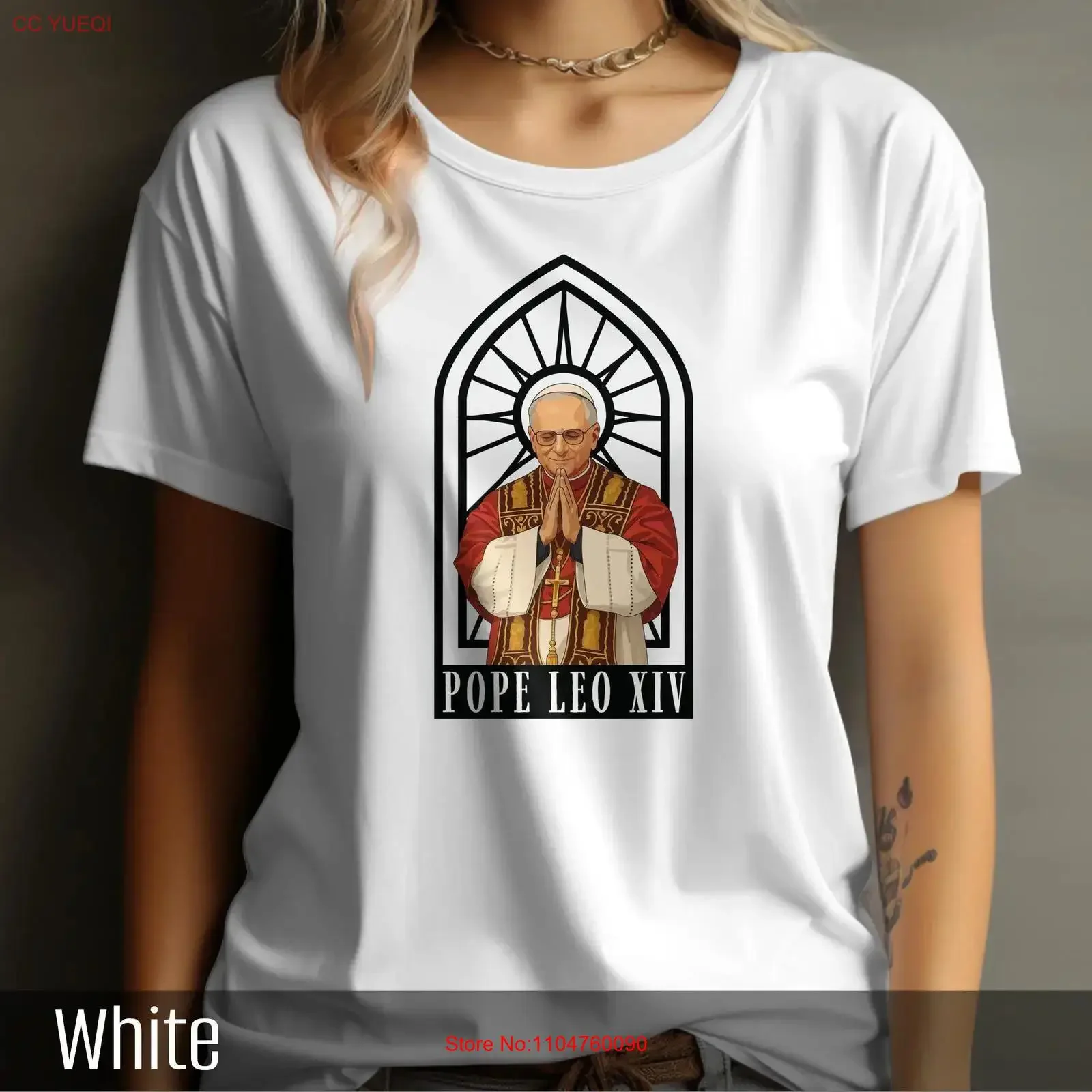 Camiseta del Papa León XIV, Nueva Ropa Católica, Sudadera Americana, Religión, Oración, Fanático, Vintage, Ligeramente Suave