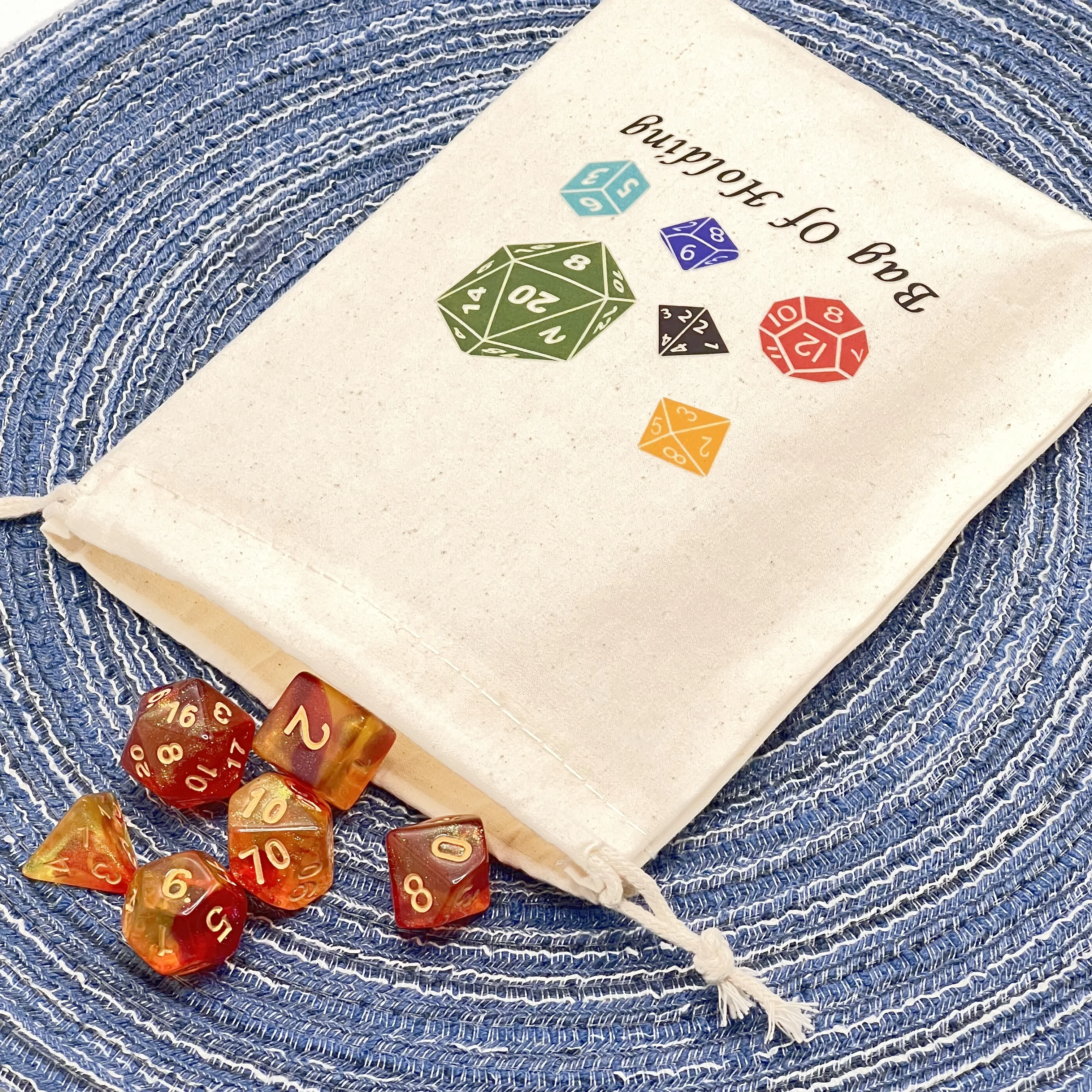 5PCS/LOT Dice Bag Dice Holder Role Game High Quality Pure cotton Drawstring Bag For TRPG Table Games Entertainment Board Games