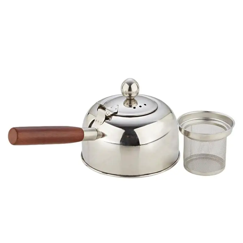 

Tea Kettle For Stovetop Flat Bottom Kettle Stove Tea Pot With Heat Resistance Handle Anti-Rust And Loud Whistling