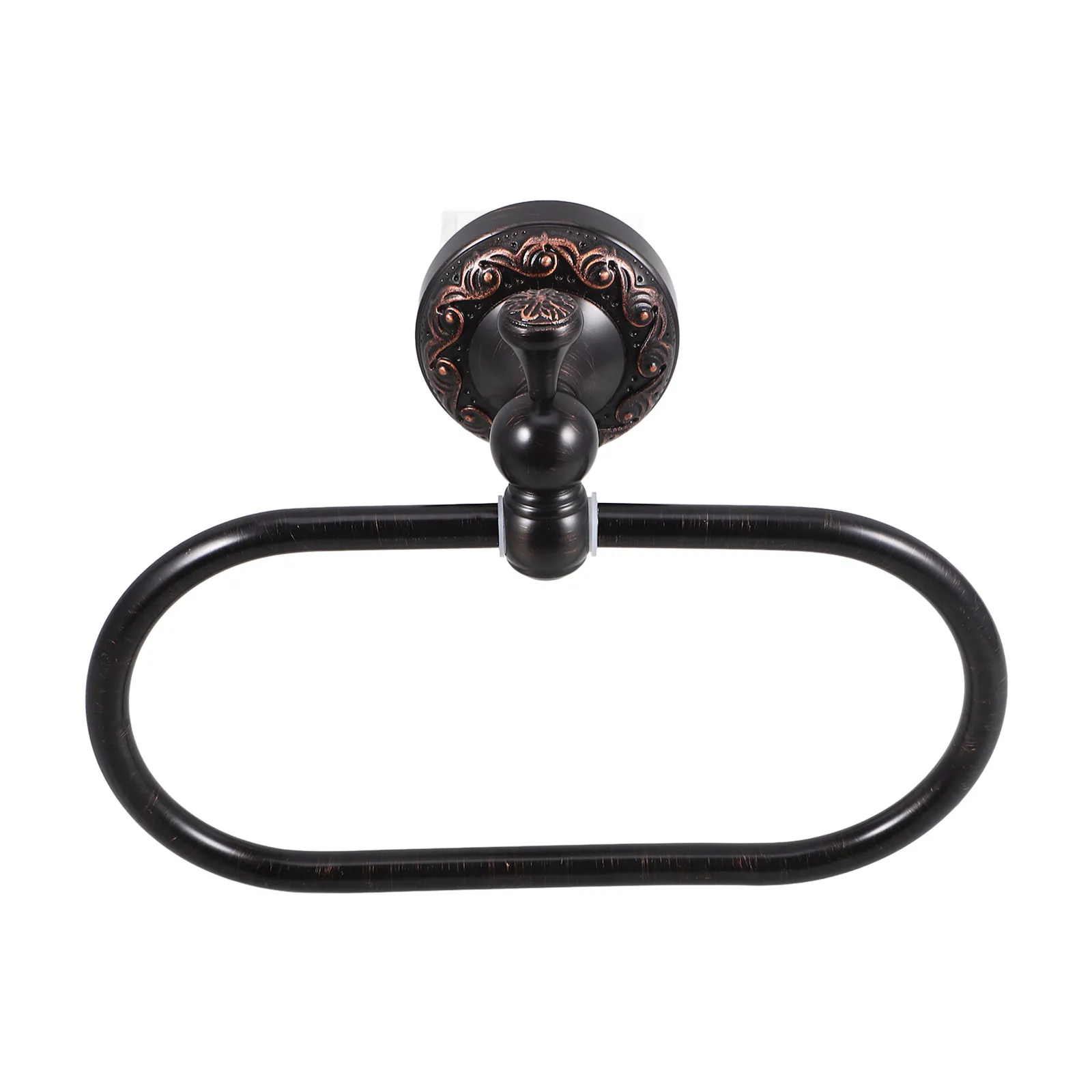 

Oval Copper Towel Ring Sturdy Thick Design Abrasion Proof Eco Friendly Wall Mount Towel Holder for Small Bathroom Kitchen Modern