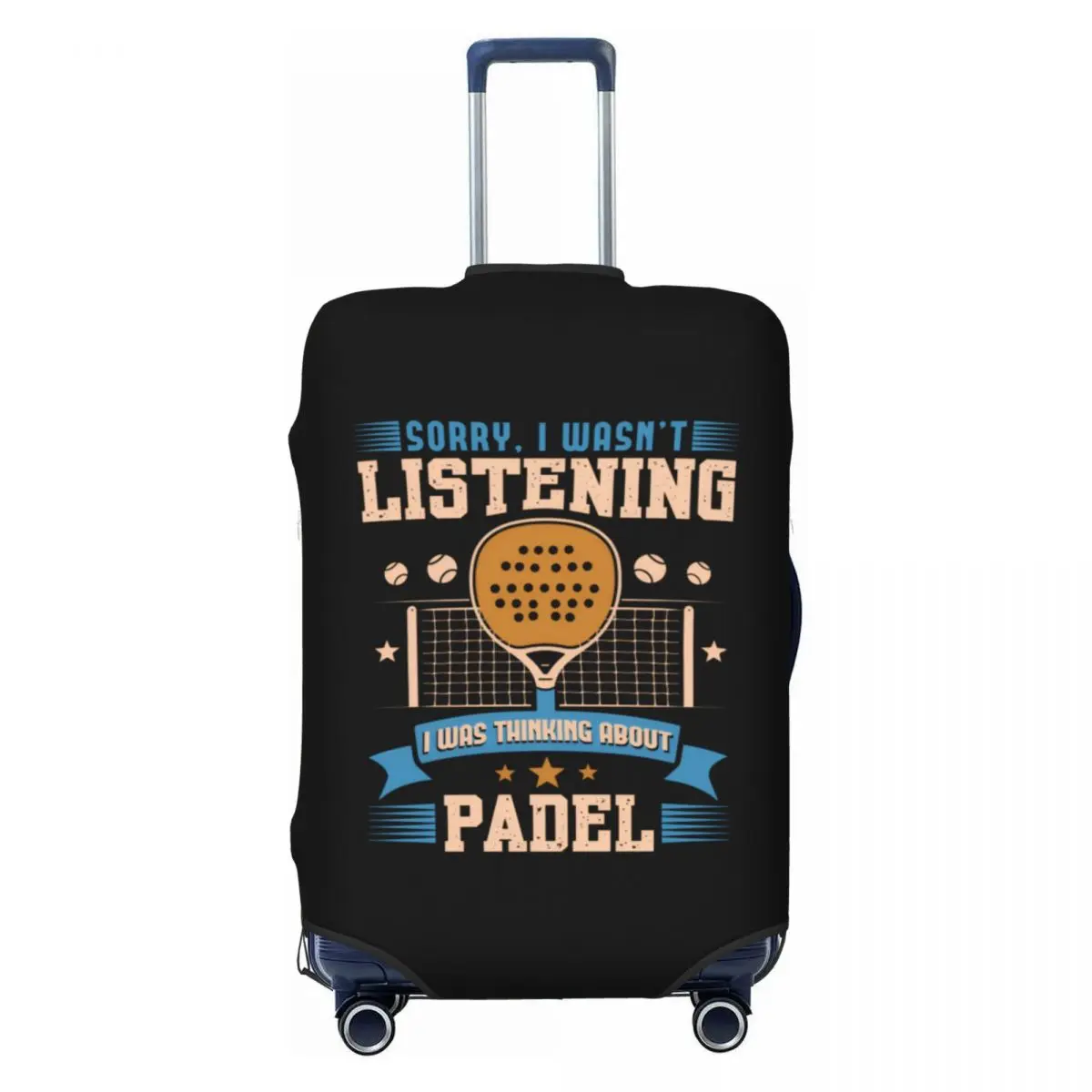 

Пользовательские забавные теннисные ракетки Padel Quotes, чехол для багажа, милые дорожные чехлы для чемоданов 18-32 дюймов