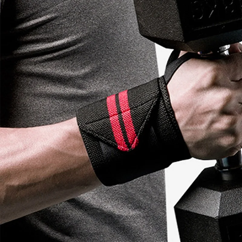 Weight Lifting Wristband Elastic Breathable Wrist Wraps Bandage Gym Fitness Weightlifting Powerlifting Wrist Brace Support Strap