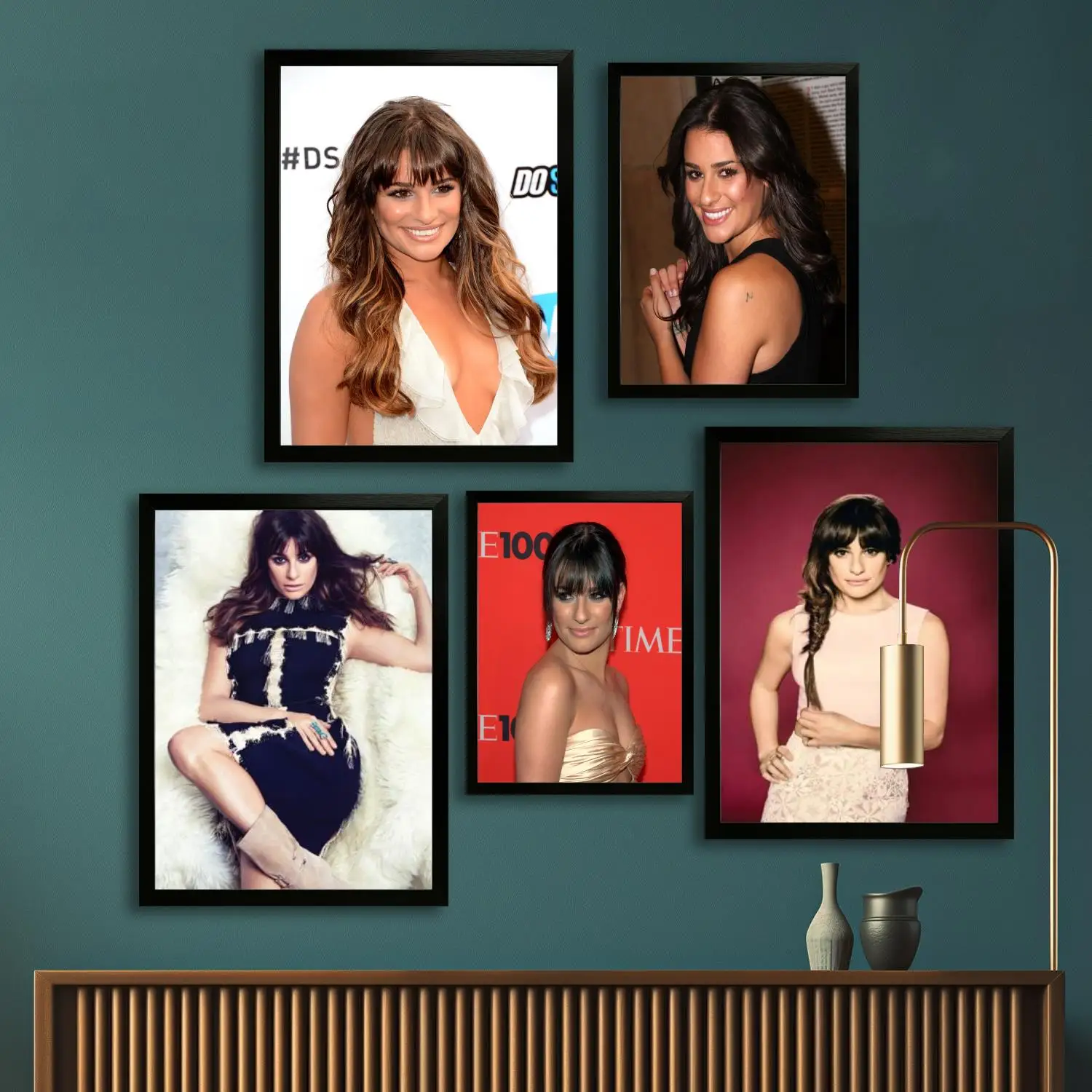 

Плакат на холсте Lea Michele и настенное искусство, печать с изображением, современная семья, декор для спальни, постеры, декоративная живопись