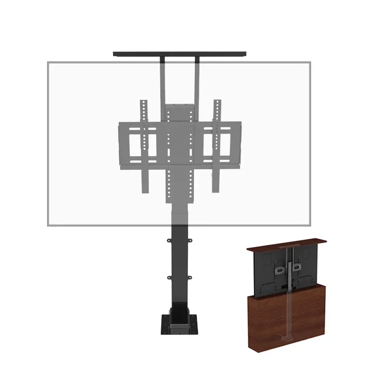 Motorized Hidden  TV Cabinet Lift Electrically Height-Adjustable TV Bracket for Installation 32-70 Inches with Remote Control