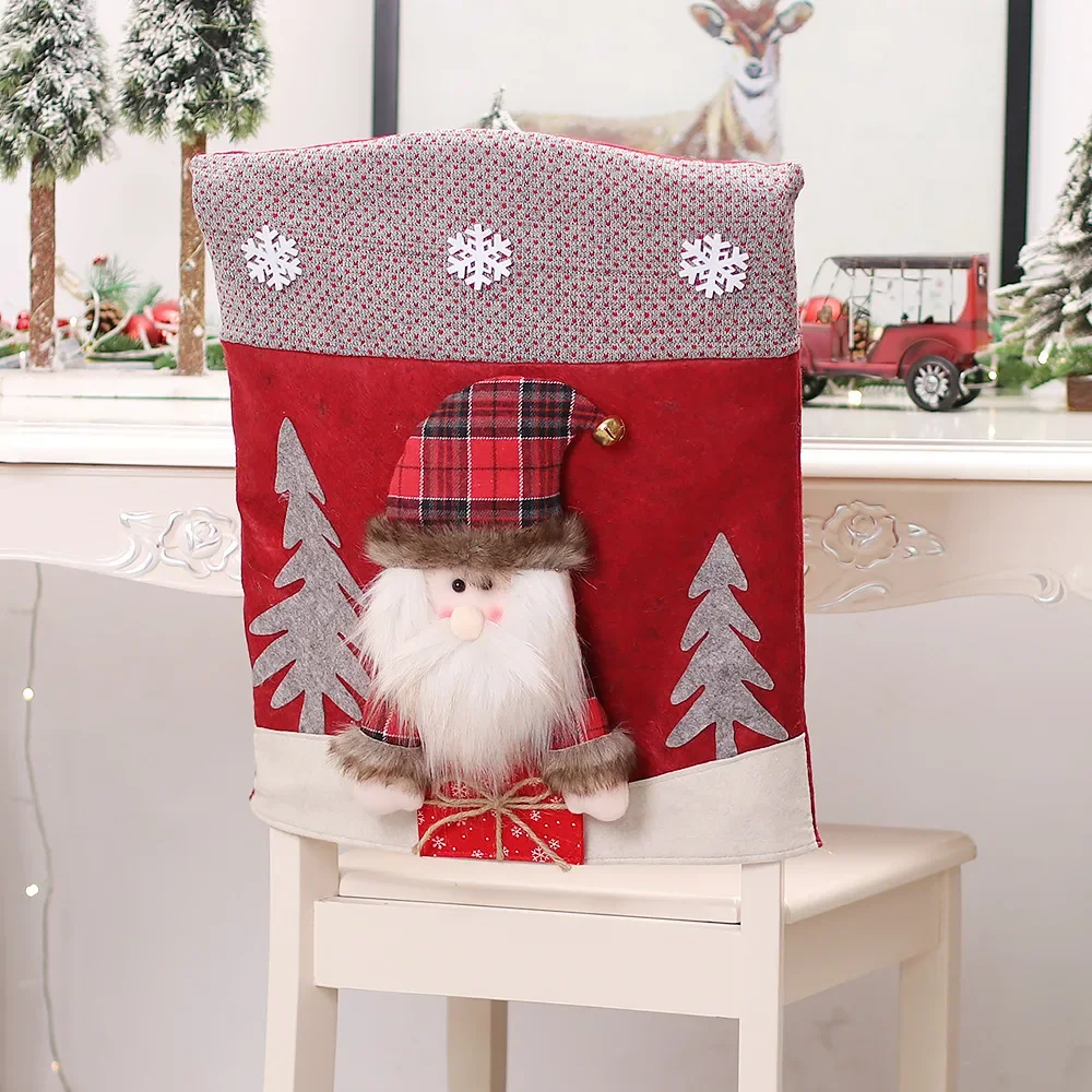 New High Quality Navidad Christmas Santa Chair Cover Christmas Decorations for Home Dinner Decor Ornament New Year 2024