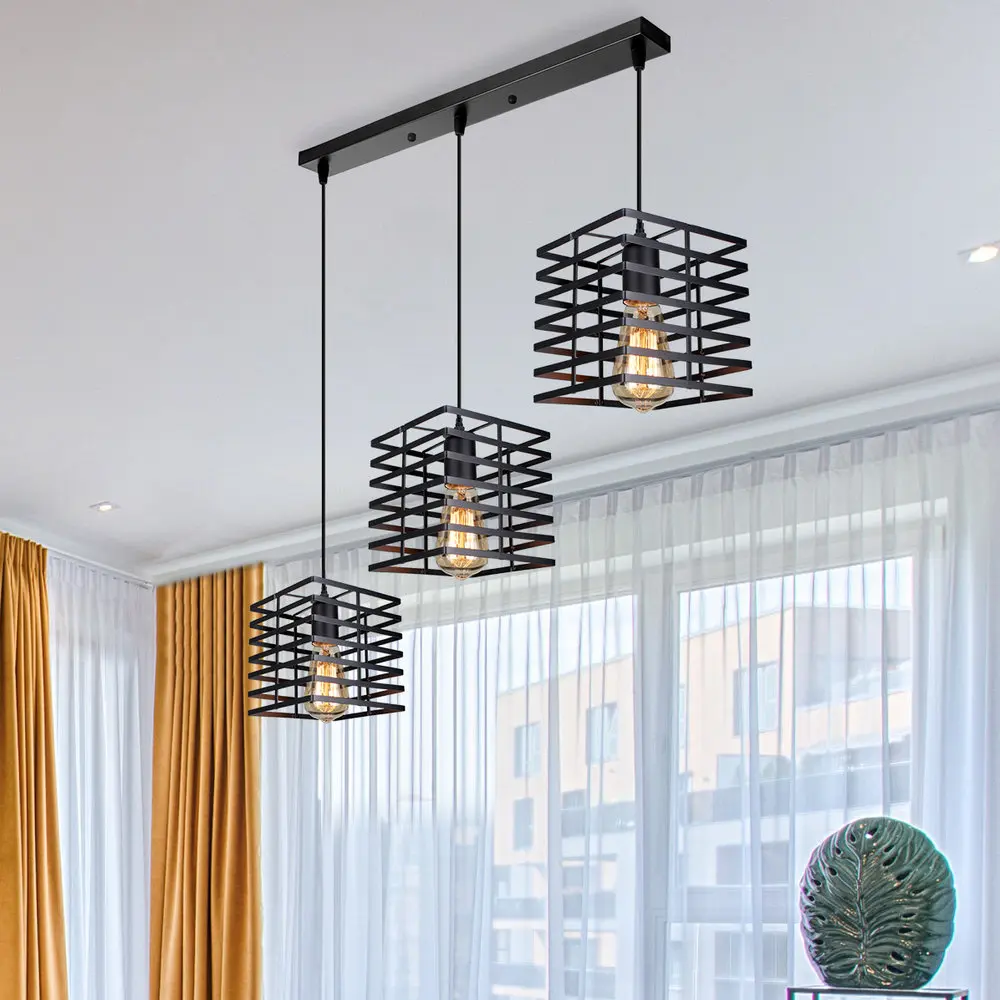 Retro Loft Pendant Light Industrial Iron Hanging Lamp Lighting Fixtures For Kitchen Living Room Bedroom Bedsides Restaurant Ligh