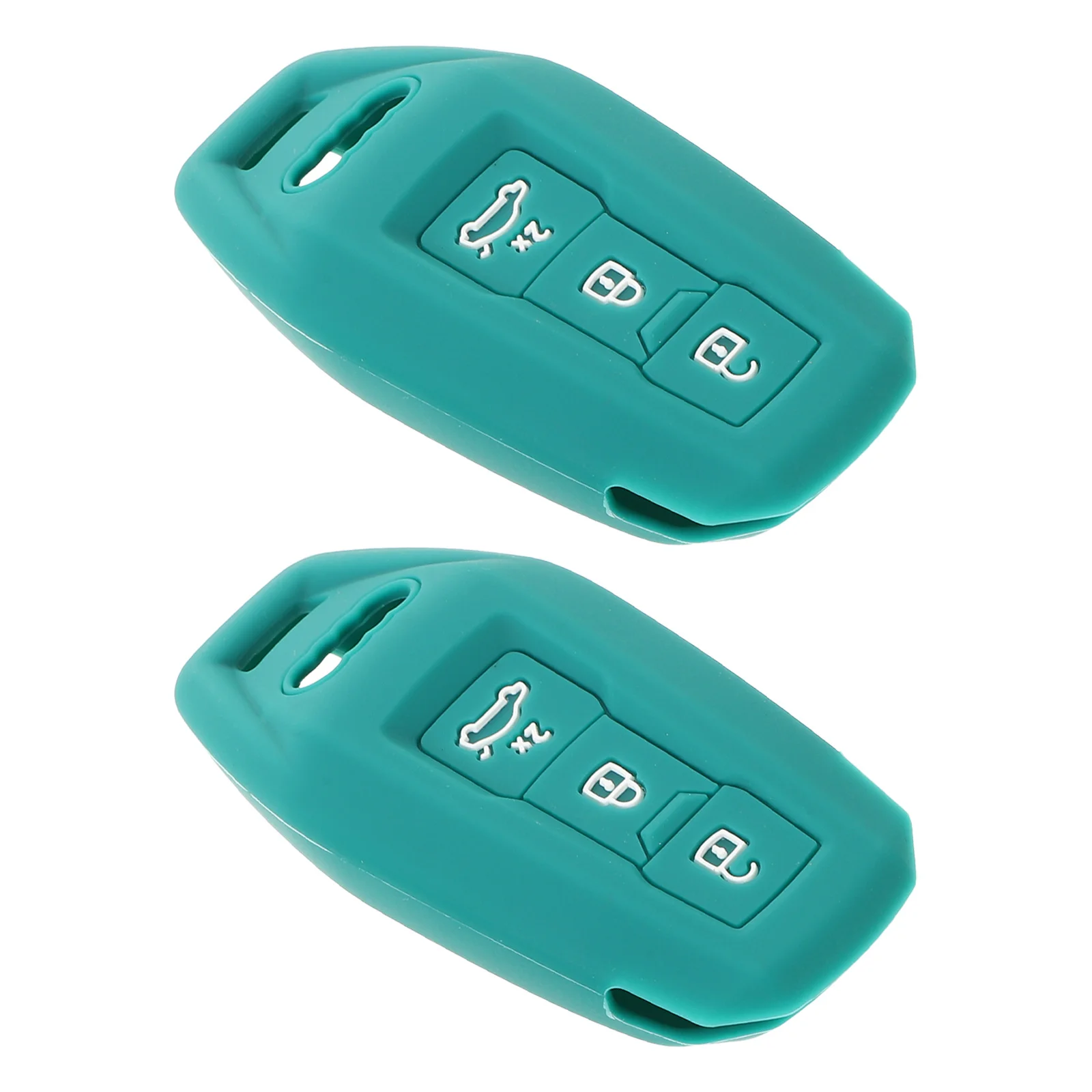 

2Pcs Silicone Car Key Fob Cover Protective Case 3 Button Car Remote Key Shell Scratch-Resistant Cover Compatible for A5L Green