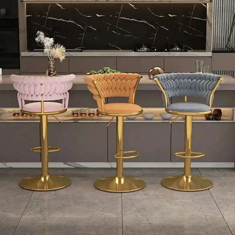 

Household Lifting Living Room Dining Chair Bar Chair Front Desk Cashier Lifting High Stool Backrest High Chair Cafe High Stools