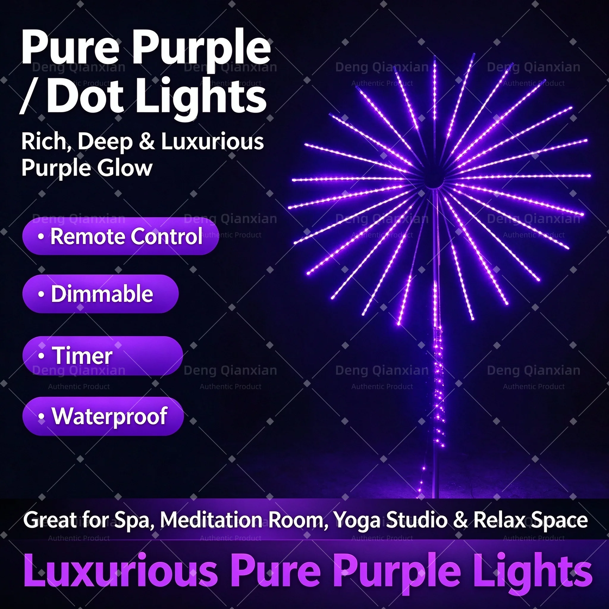 Firework Lights for Barn Wedding, Sound Activated RGB, Waterproof, Dual Speakers, Bluetooth APP, Evening Decor