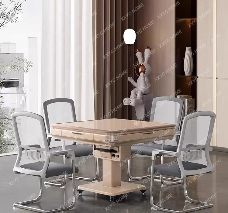 A  Folding mahjong machine for home use, fully automatic, new model, dual-purpose dining table, electric heating, low-noise